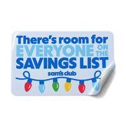 Holiday Savings List Sticker
