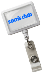 Sam's White Rectangle Badge Pull