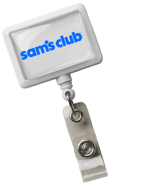 Sam's White Rectangle Badge Pull