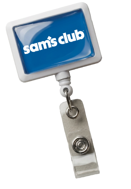 Sam's Blue Rectangle Badge Pull