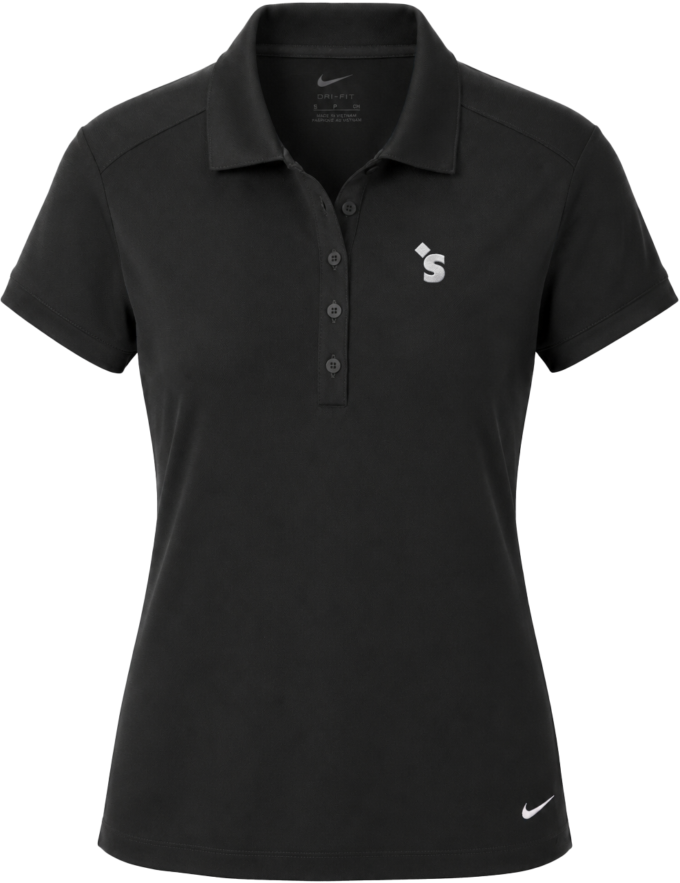 Women's HUH black Nike Legacy Polo