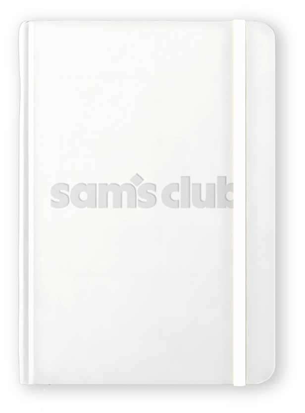 Sam's Club White Debossed Core Journal