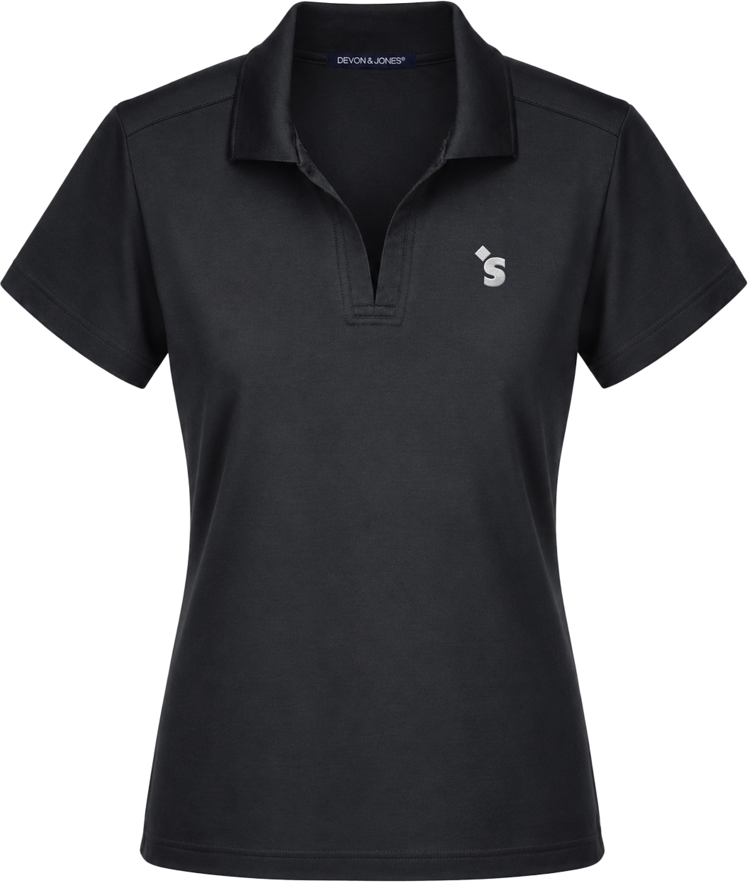 Women's HUH Black Polo