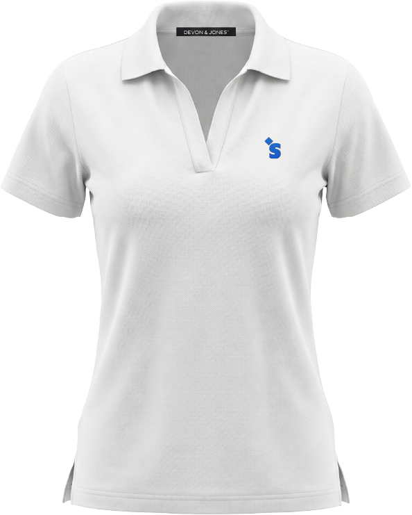 Women's HUH White Polo