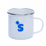 Give me a HUH! White Speckled Camp Mug