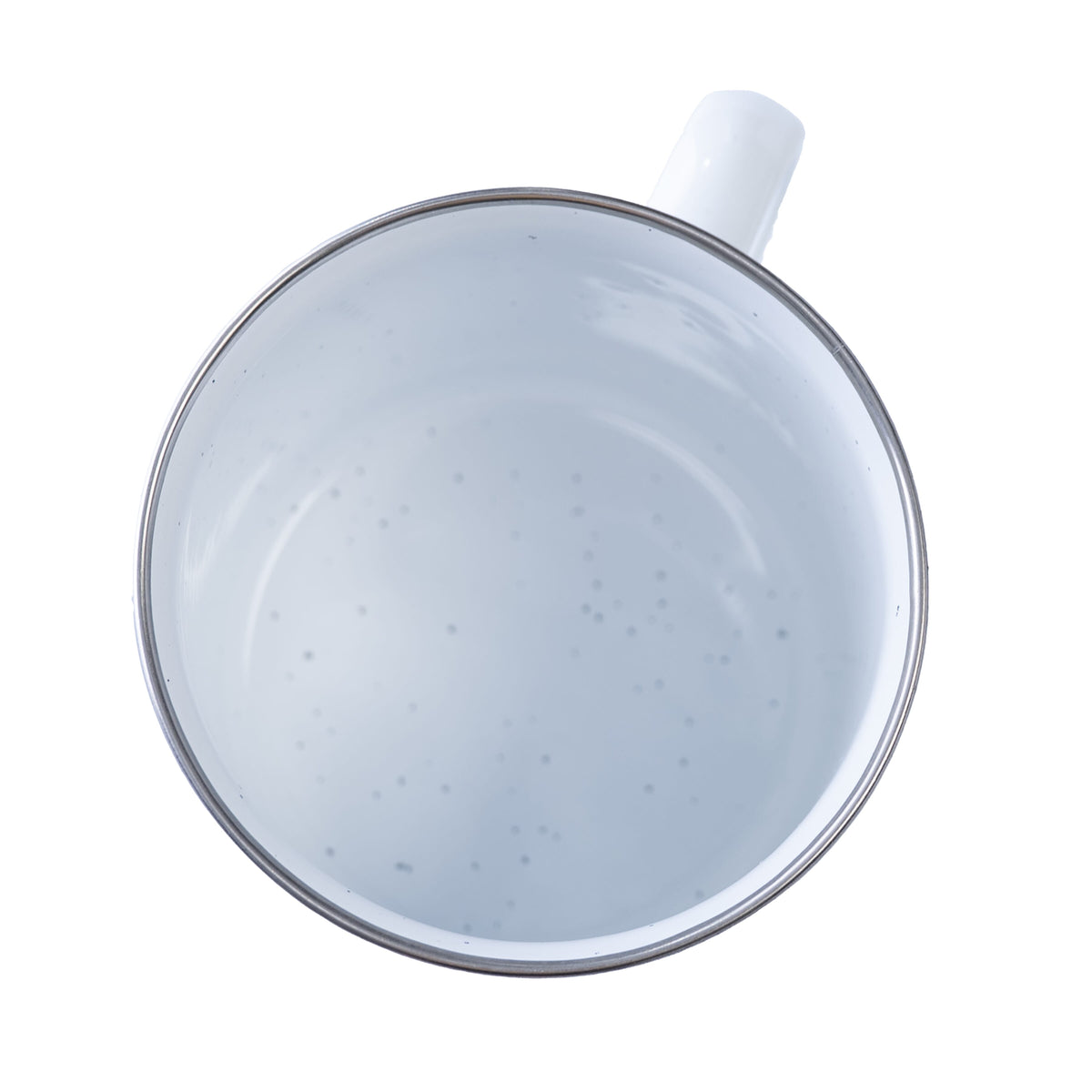 Give me a HUH! White Speckled Camp Mug