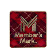 Member's Mark Red Plaid Lapel Pin