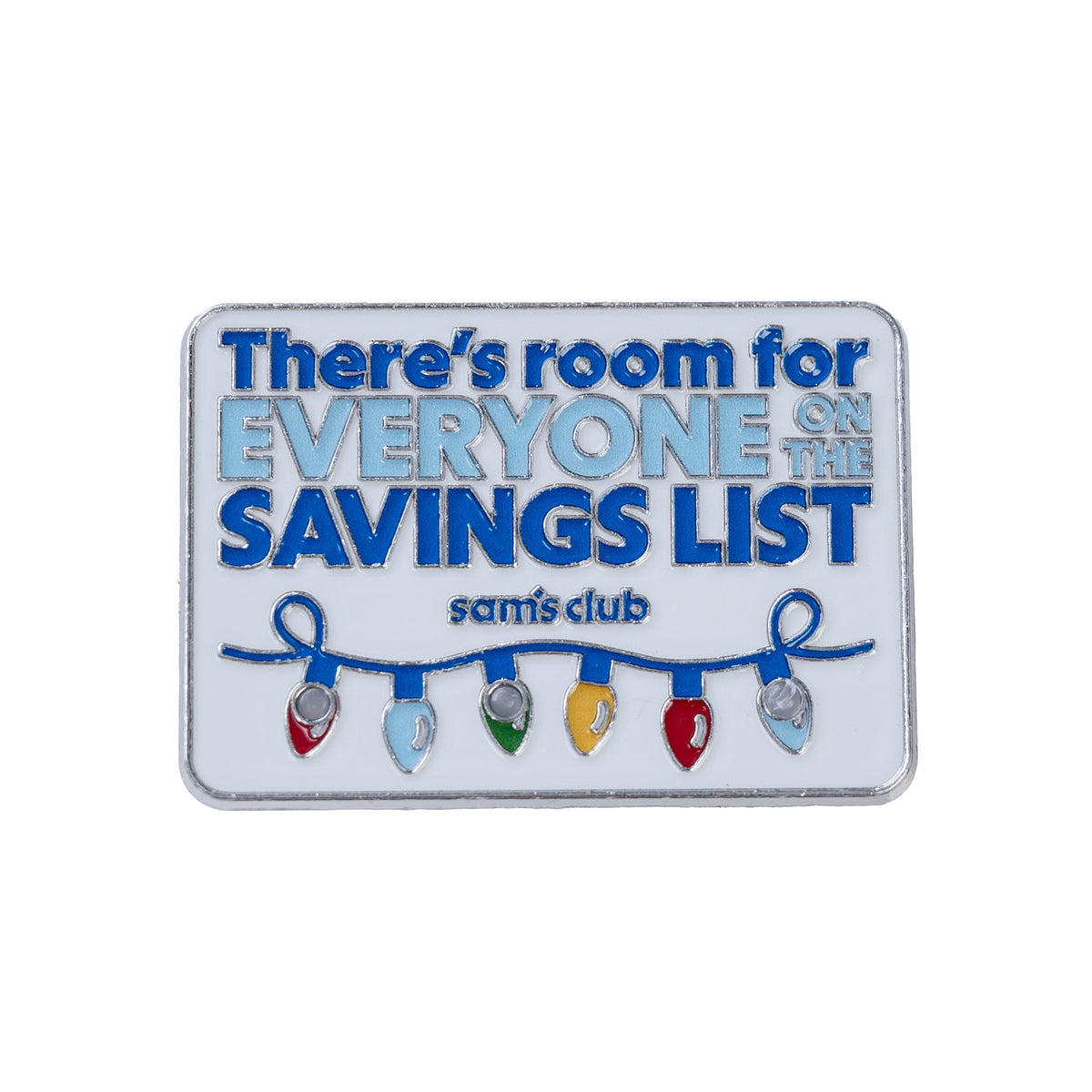 Holiday Savings List Light-Up Lapel Pin