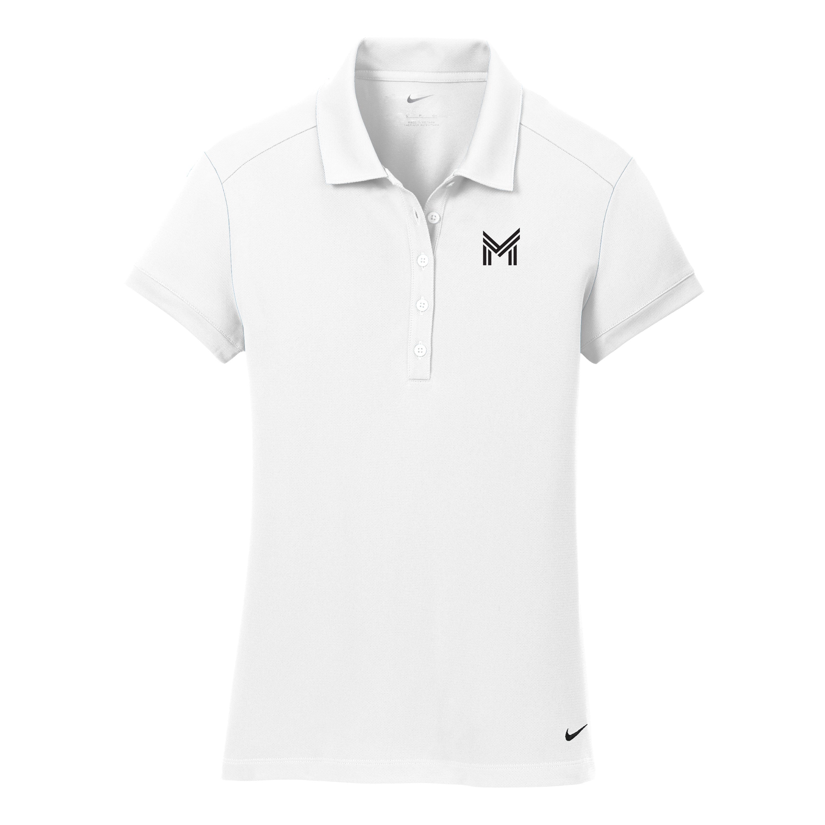 MM Women's White Nike Polo