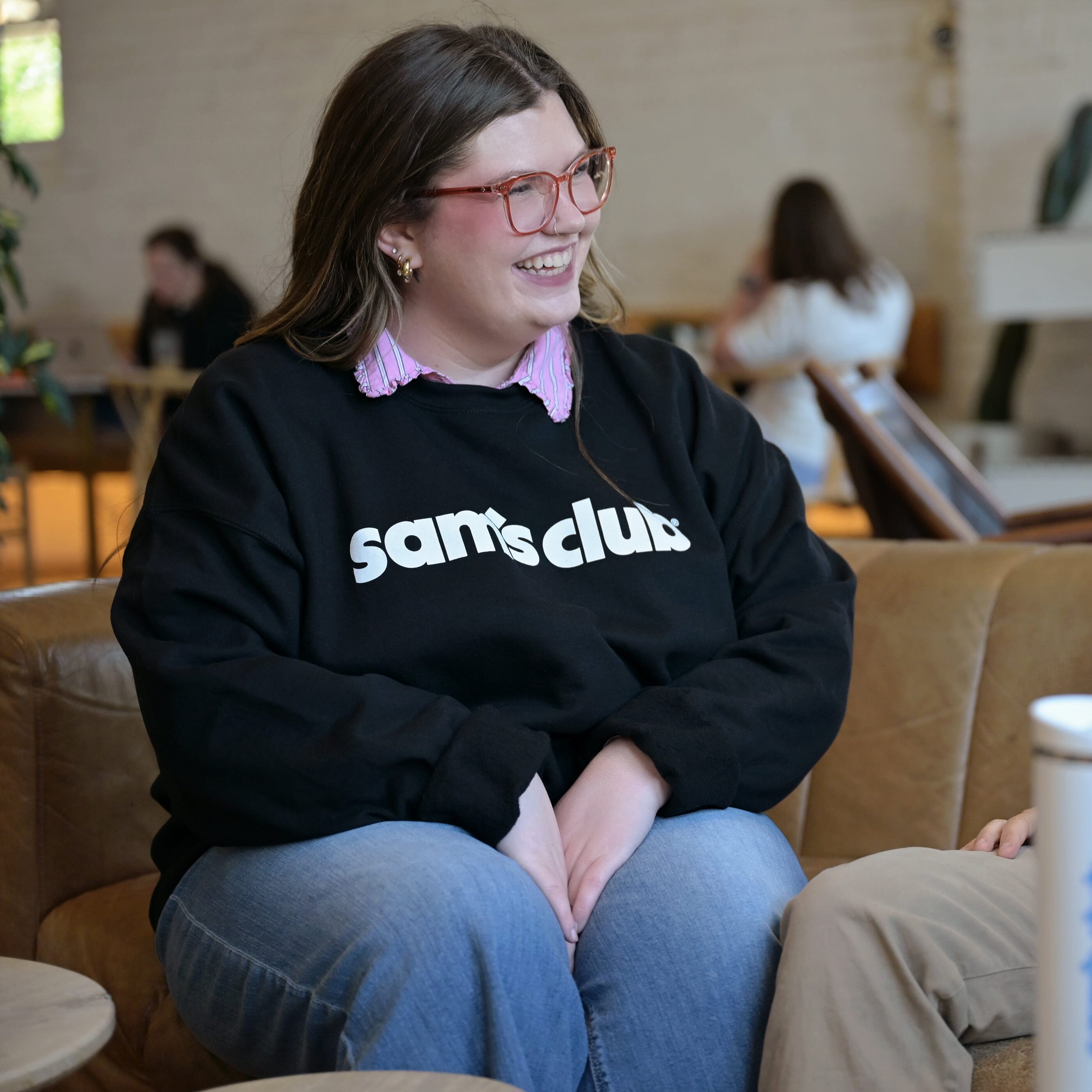 Sam's Club Black Logo Crewneck Sweatshirt
