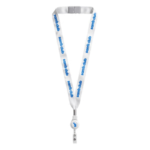 Sam's White Core Lanyard with Badge Pull