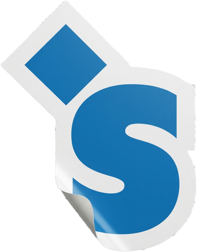 Blue HUH Sticker