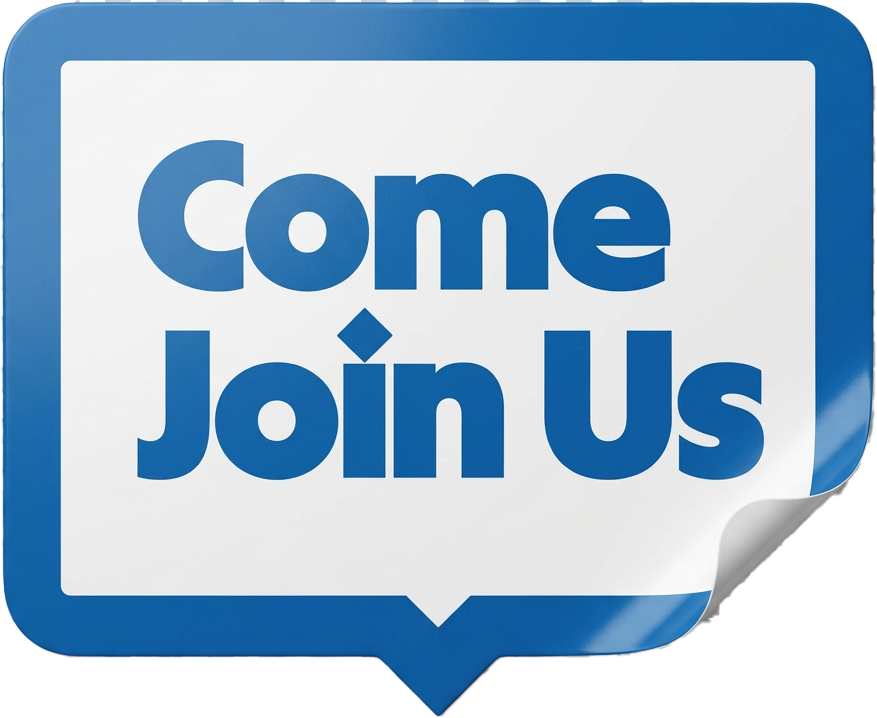 Come Join Us Sticker