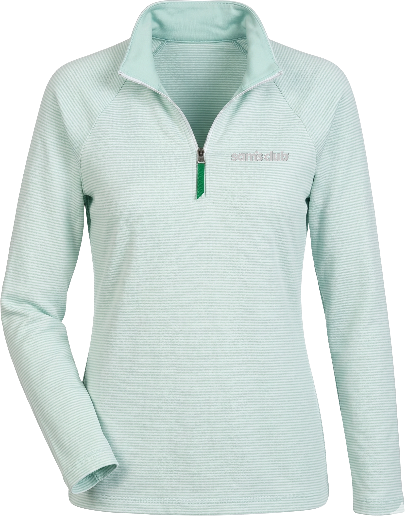 Women's Sam's Club Logo Green Quarter-Zip