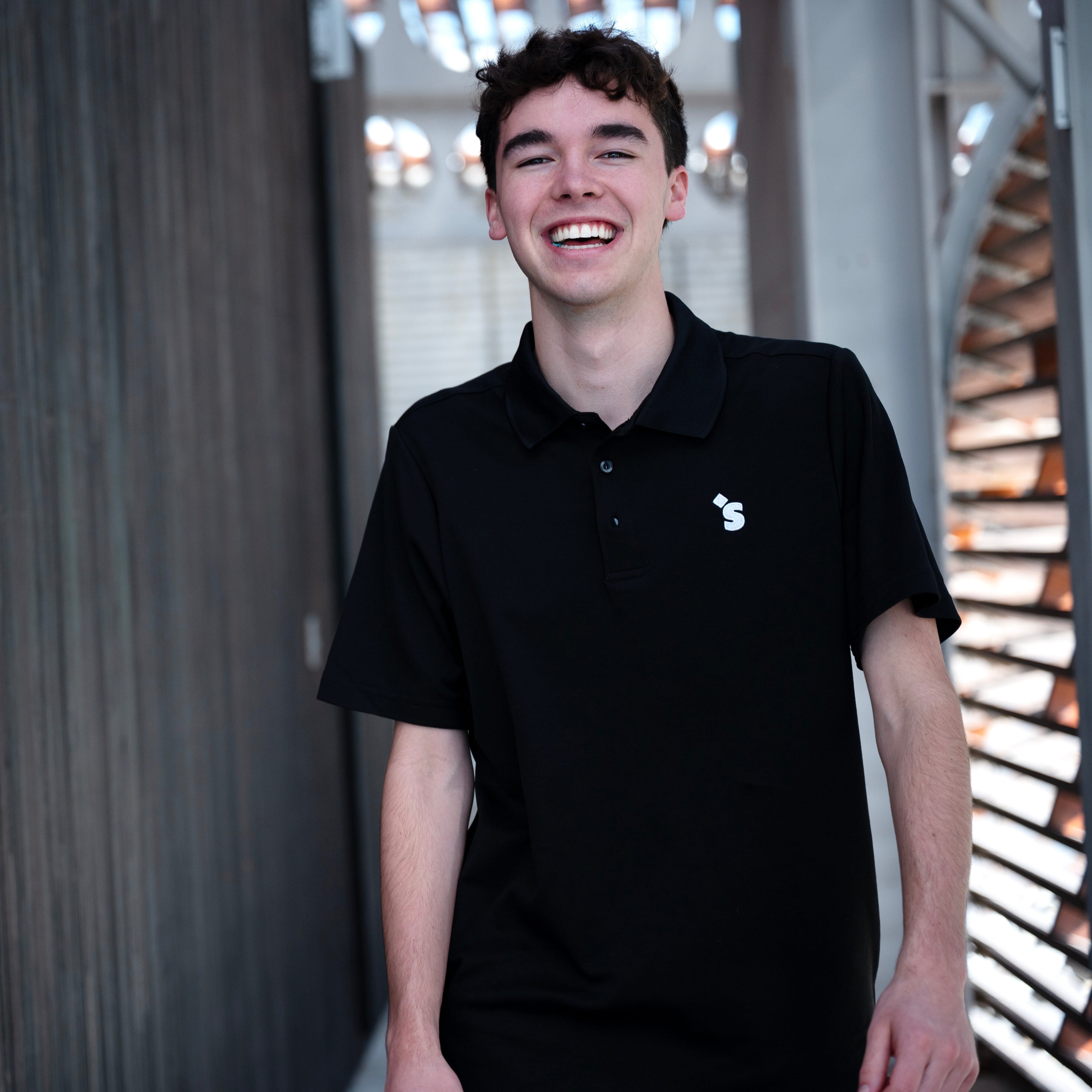 Men's HUH Black Polo
