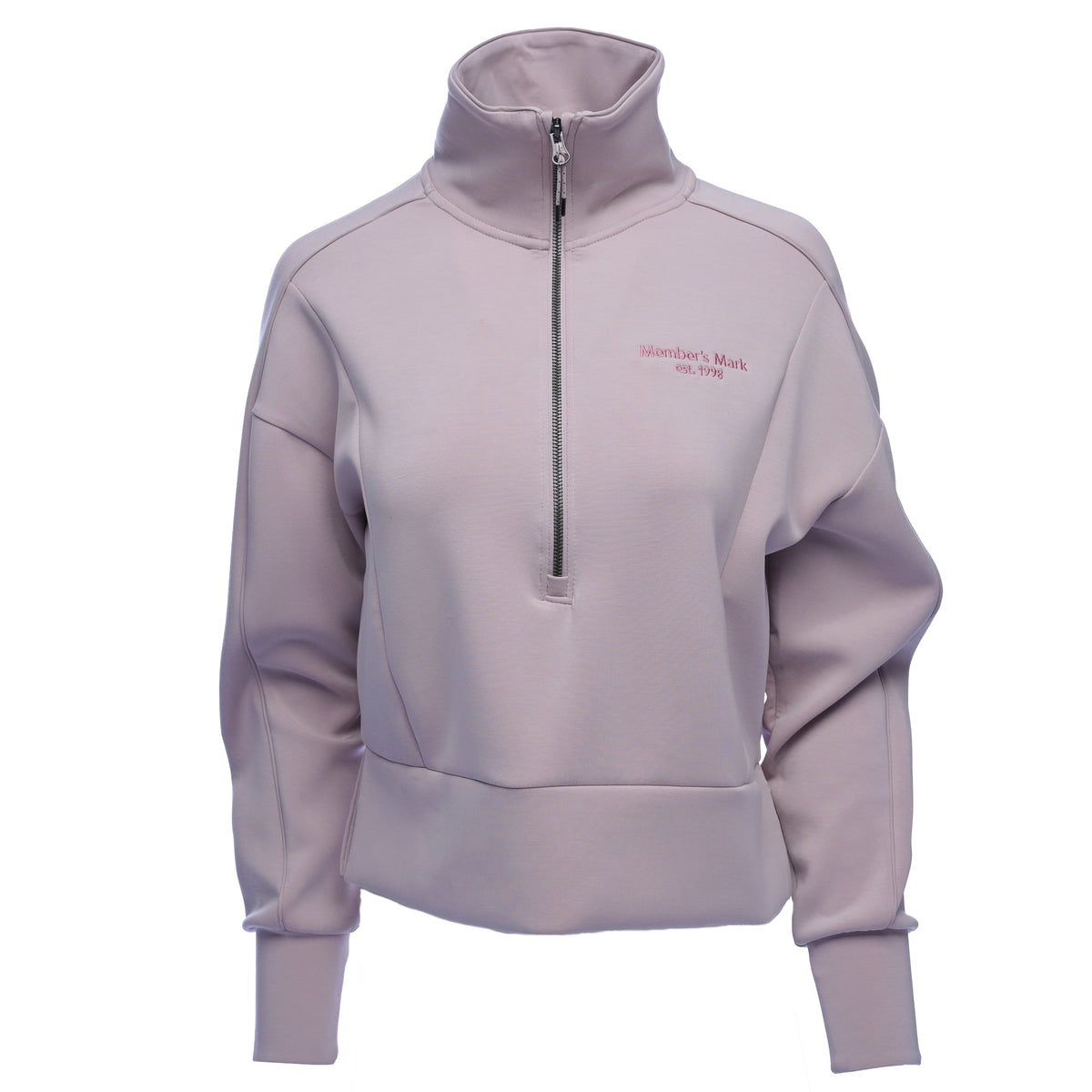 Member's Mark Womens Sandwash Half-Zip Plum Whisper