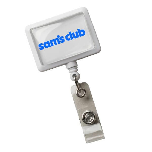 Sam's White Rectangle Badge Pull