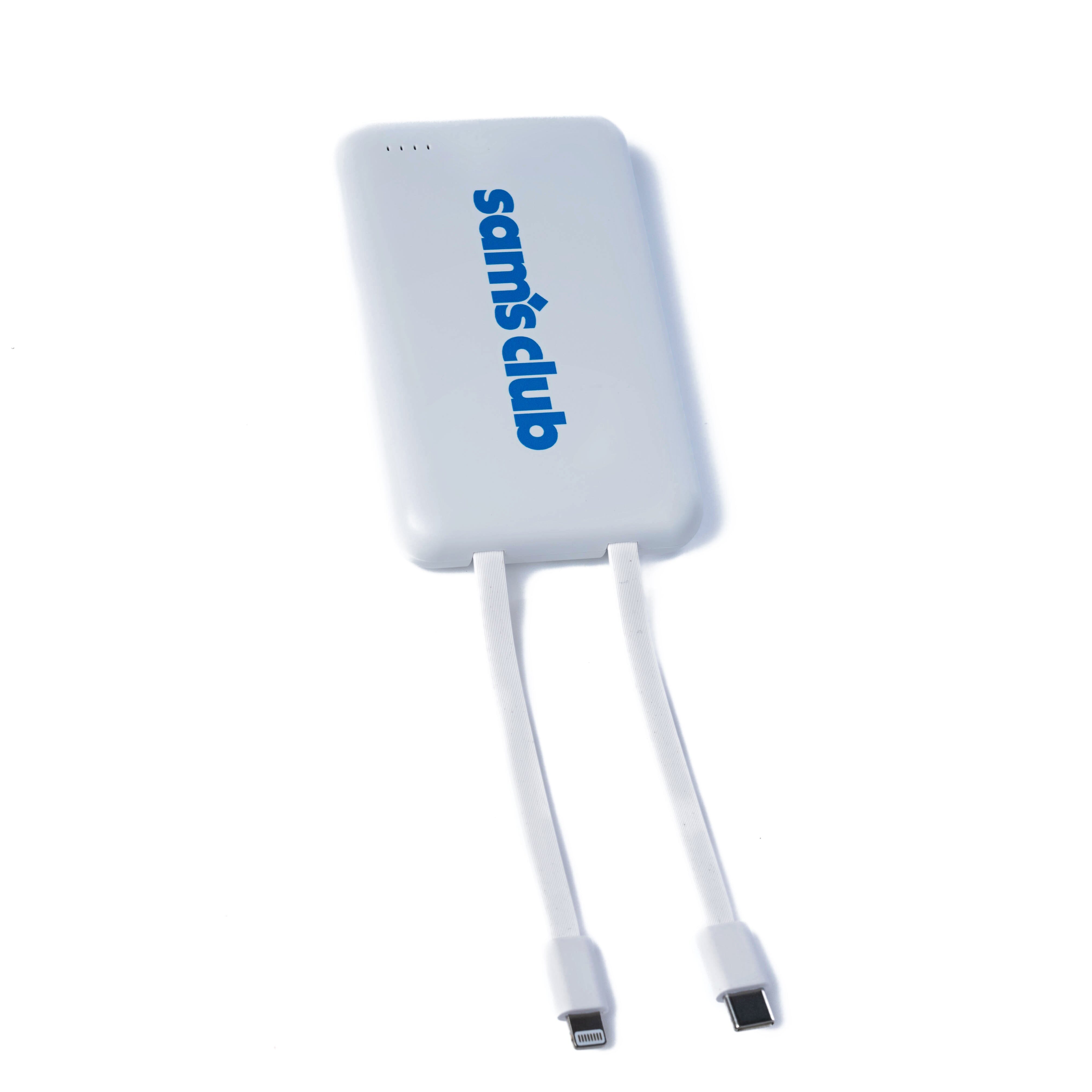 White Power Bank 5,000 mAh